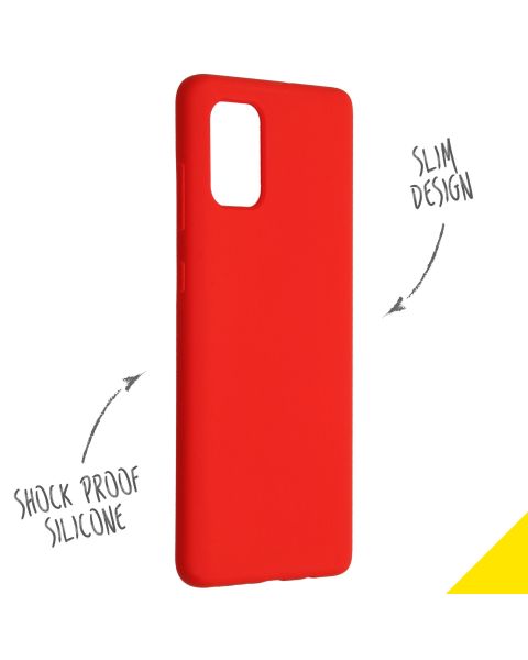 Liquid Silikoncase Rot für das Samsung Galaxy A71