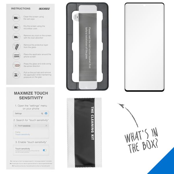 Glass Screenprotector + Applicator für das Samsung Galaxy A71