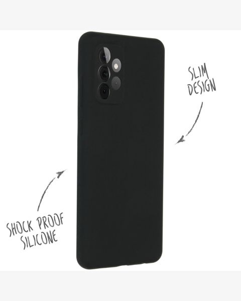 Liquid Silikoncase Schwarz für das Samsung Galaxy A72