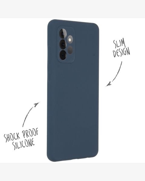 Liquid Silikoncase für das Samsung Galaxy A72 - Dunkelblau