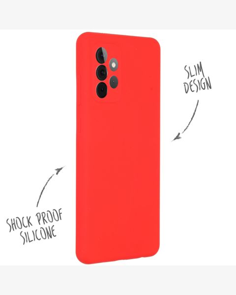 Liquid Silikoncase für das Samsung Galaxy A72 - Rot