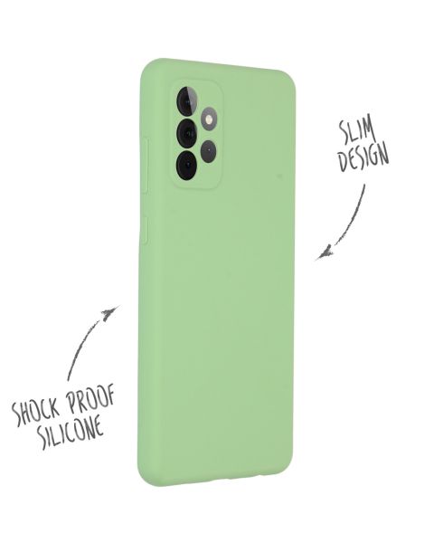 Liquid Silikoncase für das Samsung Galaxy A72 - Grün