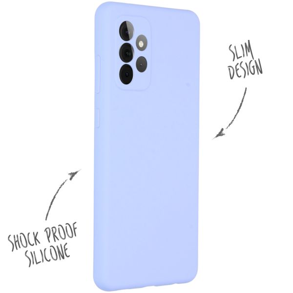 Liquid Silikoncase für das Samsung Galaxy A72 - Lila