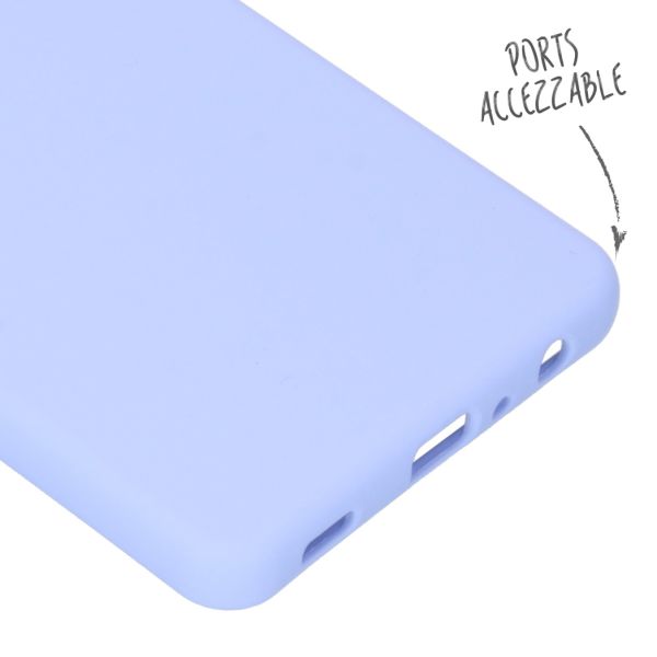 Liquid Silikoncase für das Samsung Galaxy A72 - Lila