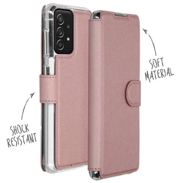 Accezz Xtreme Wallet Bookcase Samsung Galaxy A72 - Rosé Goud / Roségold