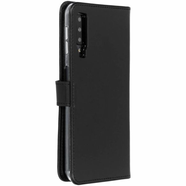 Echtleder Klapphülle für das Samsung Galaxy A7 (2018) - Schwarz