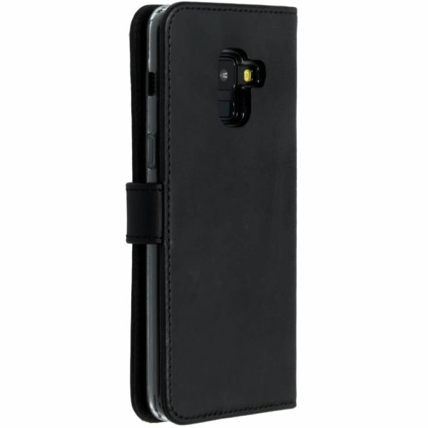 Echtleder Klapphülle für das Samsung Galaxy A8 (2018) - Schwarz