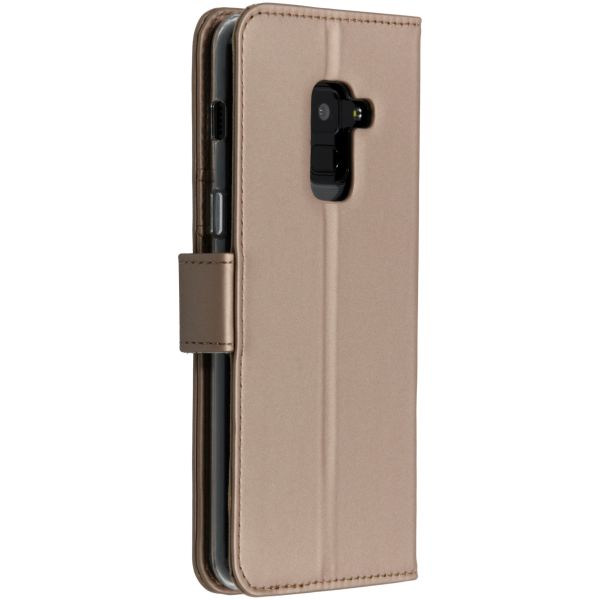 Goldfarbenes Wallet TPU Klapphülle für das Samsung Galaxy A8 (2018)