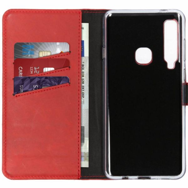 Echt Lederen Booktype Samsung Galaxy A9 (2018) - Rood / Red