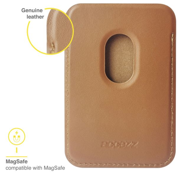 Leder Kartenhalter / Wallet mit MagSafe - Braun