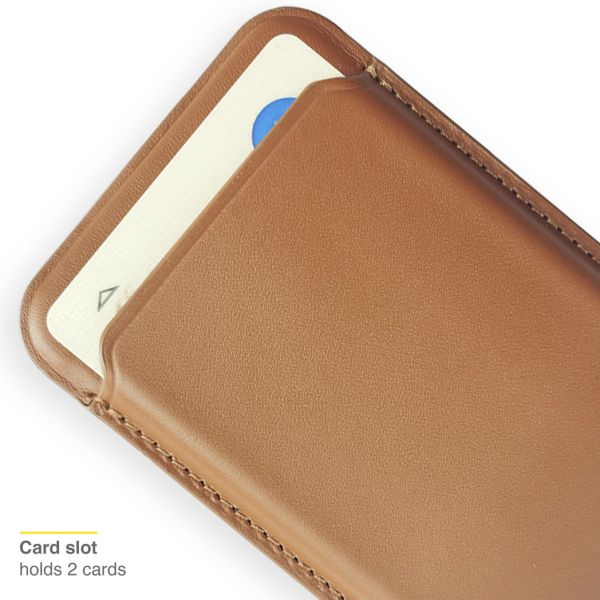 Leder Kartenhalter / Wallet mit MagSafe - Braun