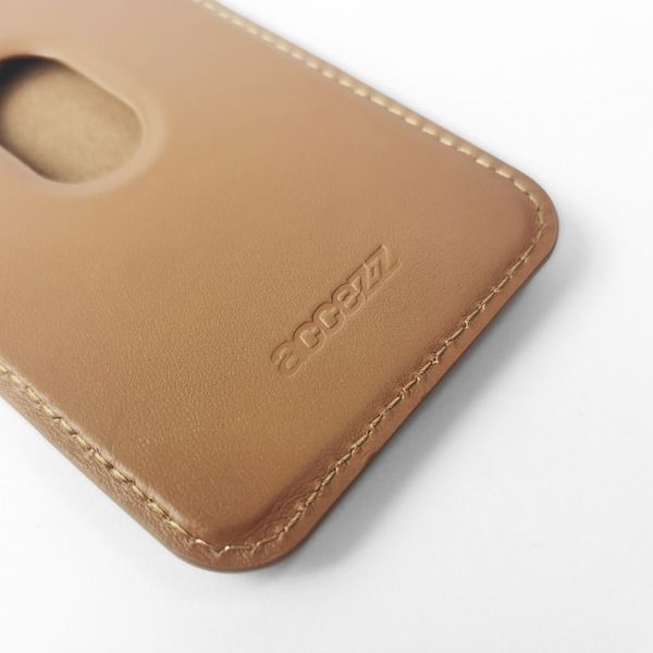 Leder Kartenhalter / Wallet mit MagSafe - Braun