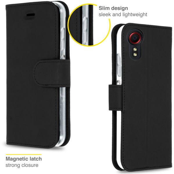 Wallet TPU Klapphülle für das Samsung Galaxy Xcover 5 - Schwarz