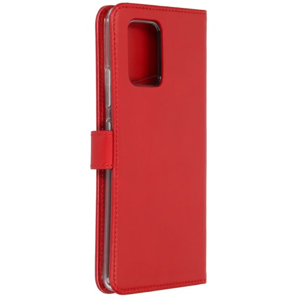 Echt Lederen Booktype Samsung Galaxy S10 Lite - Rood - Rood / Red