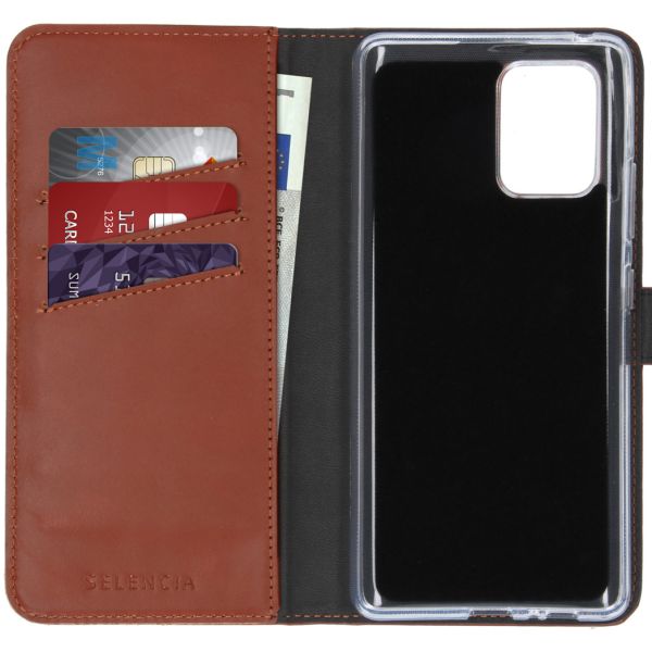 Echt Lederen Booktype Samsung Galaxy S10 Lite - Lichtbruin - Lichtbruin / Light Brown