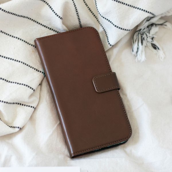 Echt Lederen Booktype Samsung Galaxy S5 (Plus) / Neo - Bruin / Brown