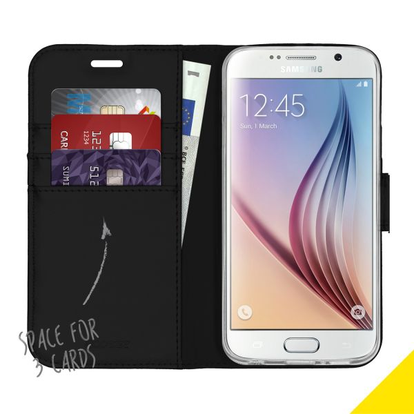 Wallet TPU Klapphülle Schwarz für das Samsung Galaxy S6