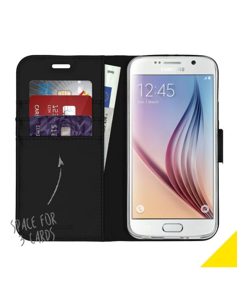 Wallet TPU Klapphülle Schwarz für das Samsung Galaxy S6