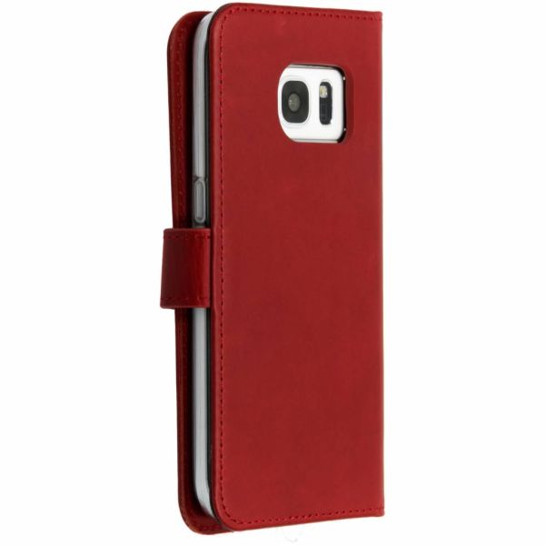 Echtleder Klapphülle Rot für das Samsung Galaxy S7