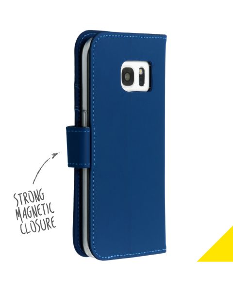 Wallet TPU Klapphülle für das Samsung Galaxy S7 - Blau