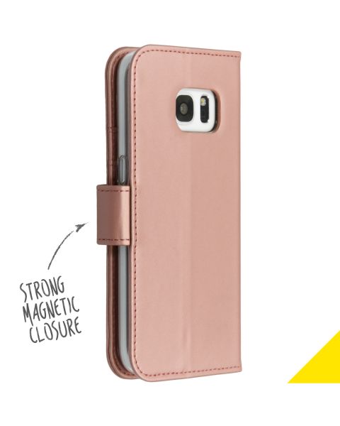 Wallet TPU Klapphülle für das Samsung Galaxy S7 - Roségold