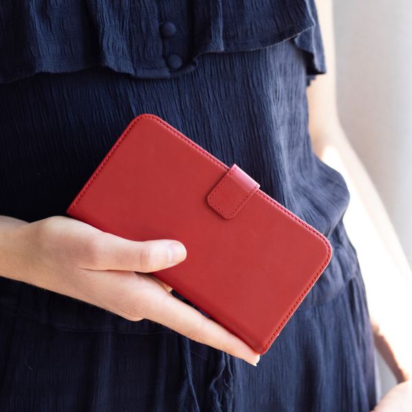 Echtleder Klapphülle Rot für Samsung Galaxy S8