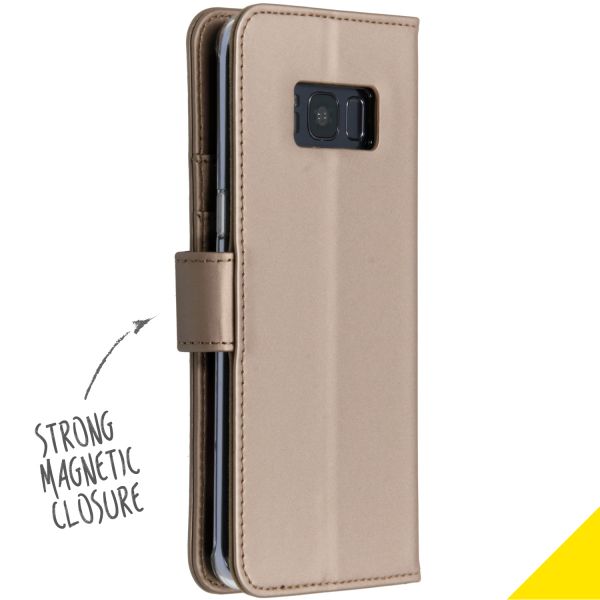 Goldfarbenes Wallet TPU Klapphülle für das Samsung Galaxy S8