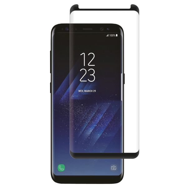 Premium Screen Protector aus gehärtetem Glas für das Samsung Galaxy S8 - Schwarz