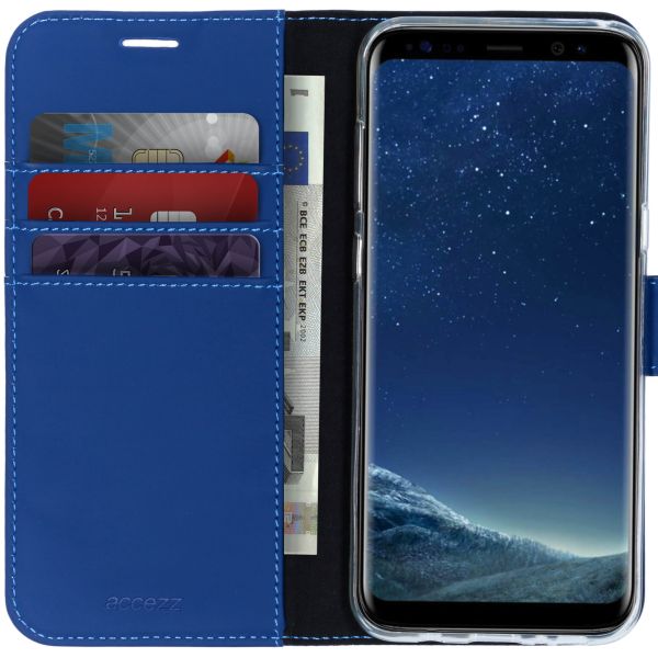 Blaues Wallet TPU Klapphülle für das Samsung Galaxy S8 Plus