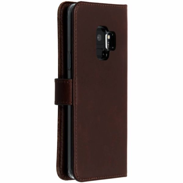 Echtleder Klapphülle Braun für Samsung Galaxy S9