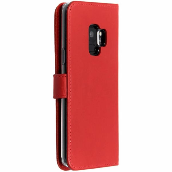 Echtleder Klapphülle Rot für Samsung Galaxy S9
