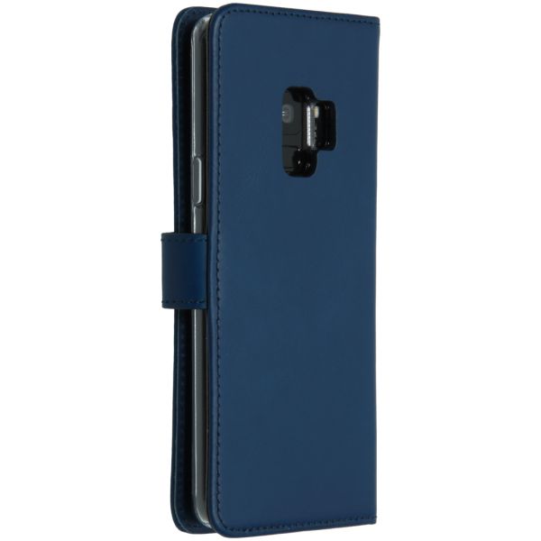 Echtleder Klapphülle Blau für das Samsung Galaxy S9