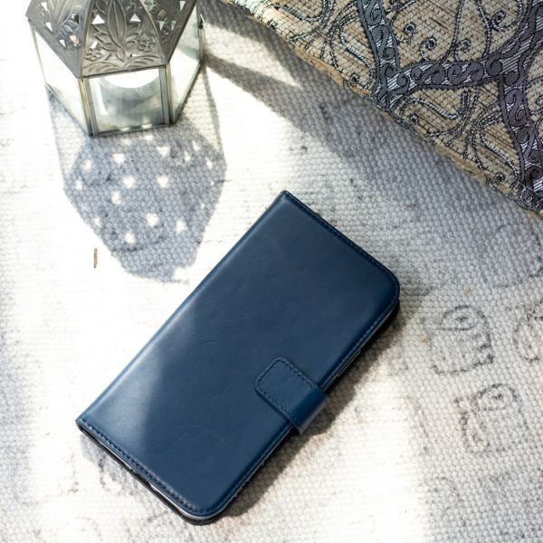 Echtleder Klapphülle Blau für das Samsung Galaxy S9