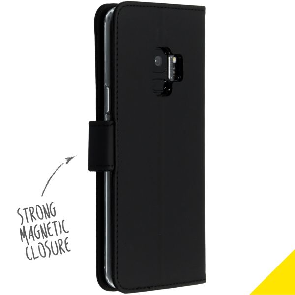 Schwarzes Wallet TPU Klapphülle für das Samsung Galaxy S9