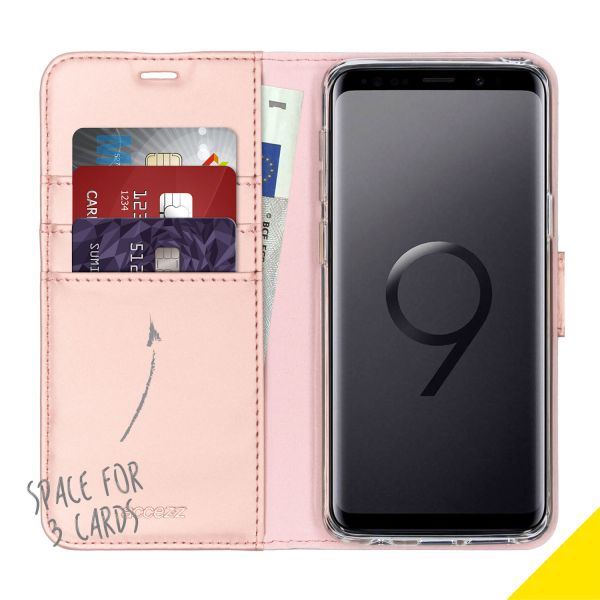 Roségoldfarbenes Wallet TPU Klapphülle für das Samsung Galaxy S9