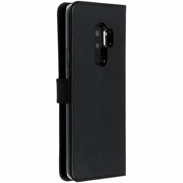 Echtleder Klapphülle Schwarz für Samsung Galaxy S9 Plus