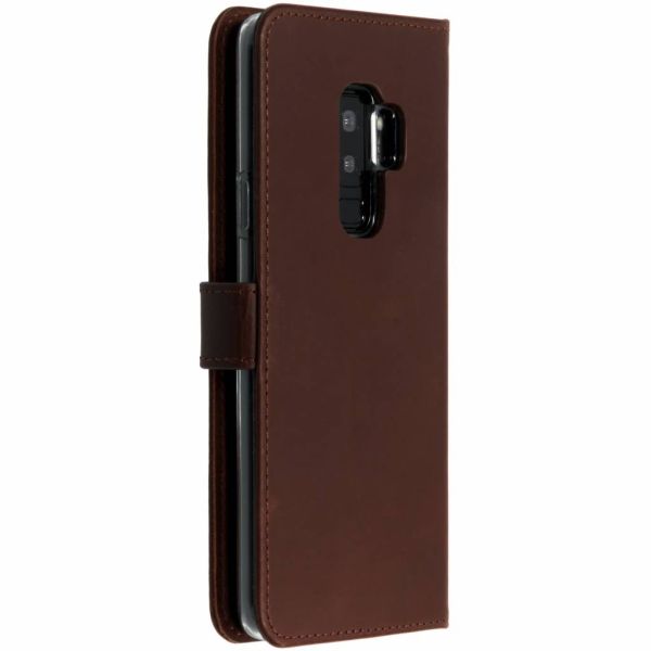 Echtleder Klapphülle Braun für Samsung Galaxy S9 Plus