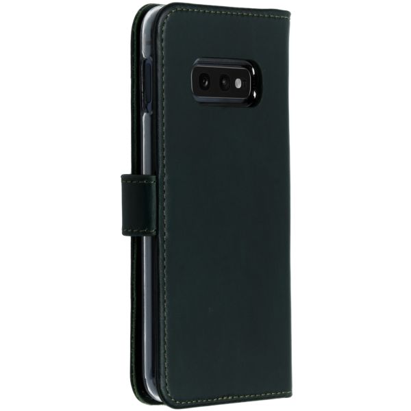 Echtleder Klapphülle Grün für das Samsung Galaxy S10e