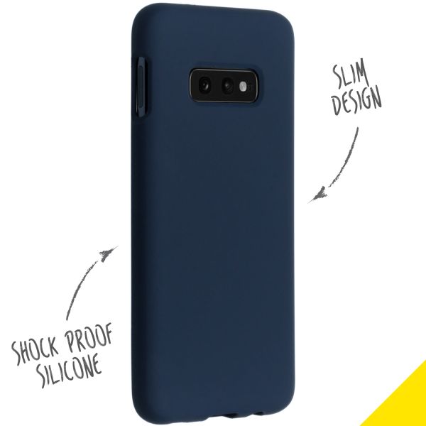 Liquid Silicone Backcover Samsung Galaxy S10e - Blauw - Blauw / Blue