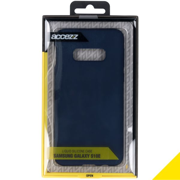 Liquid Silicone Backcover Samsung Galaxy S10e - Blauw - Blauw / Blue