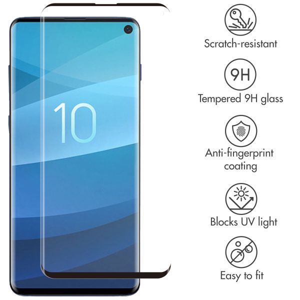 Premium Screen Protector aus gehärtetem Glas für das Samsung Galaxy S10