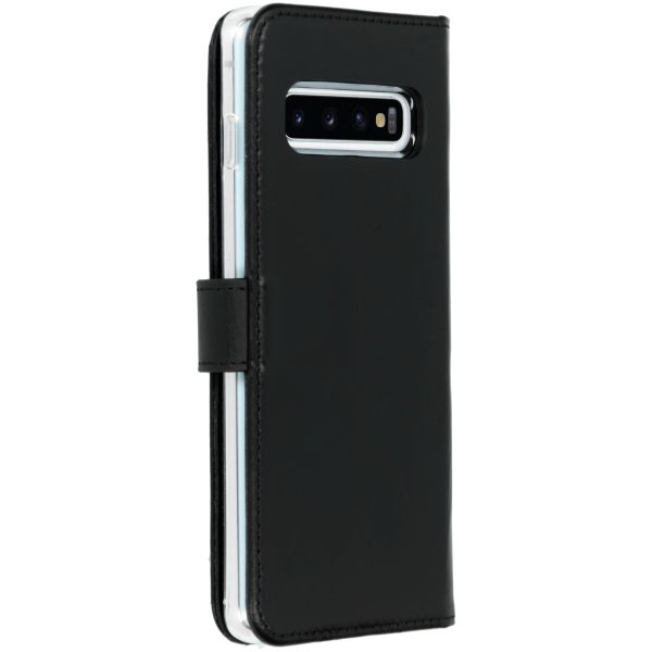 Echtleder Klapphülle Schwarz für das Samsung Galaxy S10