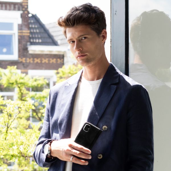 Echtleder Klapphülle Schwarz für das Samsung Galaxy S10
