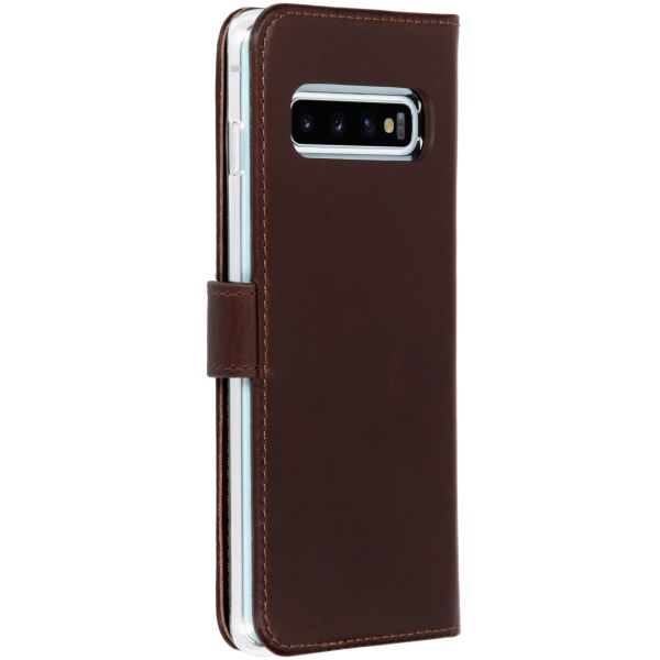 Echtleder Klapphülle Braun für das Samsung Galaxy S10
