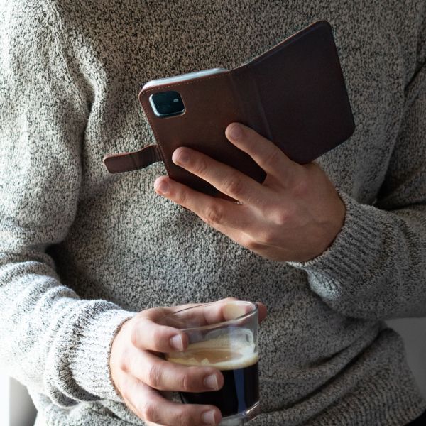 Echtleder Klapphülle Braun für das Samsung Galaxy S10