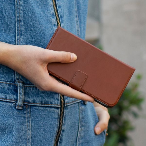 Echtleder Klapphülle Hellbraun für das Samsung Galaxy S10