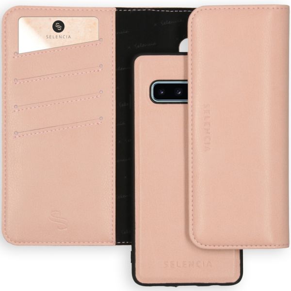 Eny Uitneembare Vegan Lederen Clutch Galaxy S10 - Roze - Roze / Pink