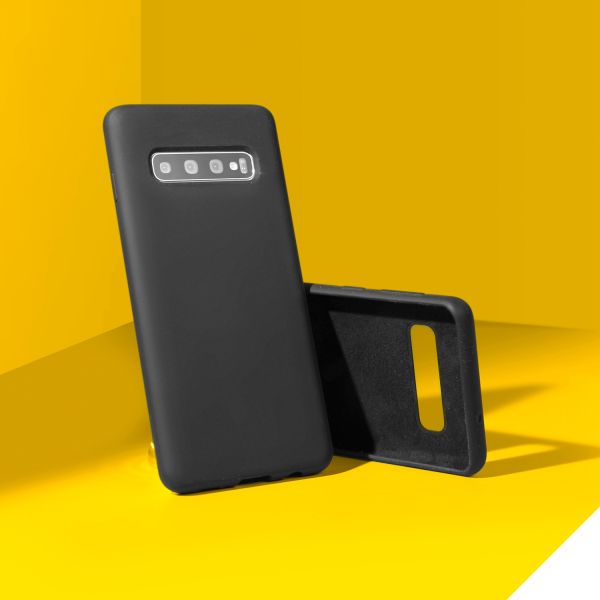 Liquid Silicone Backcover Samsung Galaxy S10 - Blauw - Blauw / Blue