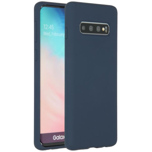 Liquid Silicone Backcover Samsung Galaxy S10 - Blauw - Blauw / Blue