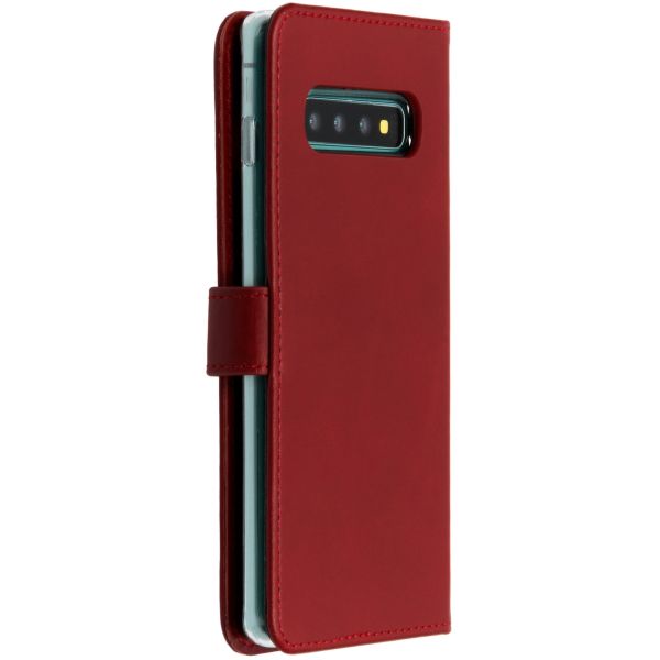 Echtleder Klapphülle für das Samsung Galaxy S10 Plus - Rot